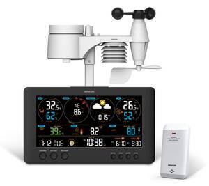 Sencor - Profesionální meteostanice s barevným LCD displejem 5V/1xCR2032 Wi-Fi