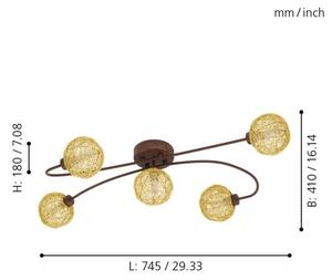 Eglo 97727 - LED Přisazený lustr CARIS 1 5xLED/3W/230V