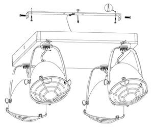 Eglo 49079 - Bodové svítidlo GATEBECK 4xE14/40W/230V