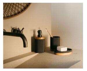 Andrea House, Koupelnová mýdlenka ze dřeva a černé pryskyřice | černá / hnědá