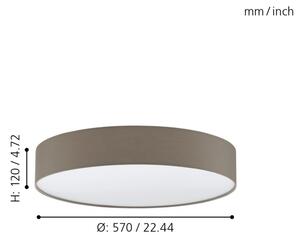 Eglo 97778 - LED Stmívatelné stropní svítidlo ROMAO 3 LED/40W/230V