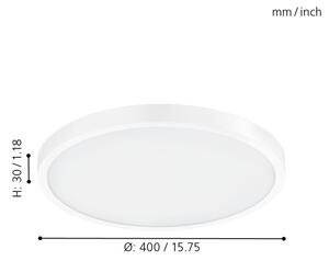 Eglo 97262 - LED Stropní svítidlo FUEVA 1 LED/25W/230V bílá kulatý 2500 lm