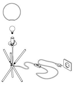 Eglo 97333 - Stolní lampa CASTELLATO 1xE14/28W/230V
