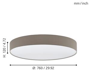 Eglo 97783 - LED Stmívatelné stropní svítidlo ROMAO 3 LED/60W/230V