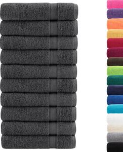Prémiové ručníky SOLUND 10 ks antracitové 50x100 cm 600 g/m²