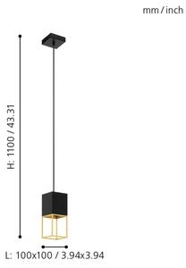 Eglo 97733 - LED Lustr na lanku MONTEBALDO 1xGU10/5W/230V