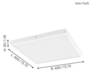 Eglo 97268 - LED Stropní svítidlo FUEVA 1 LED/25W/230V bílá hranatý 4000K