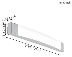 Eglo 97719 - LED Koupelnové zrcadlové svítidlo SIDERNO LED/16W/230V IP44