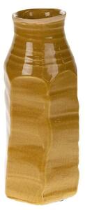 DekorStyle Keramická váza ÁSATÁS 23 cm žlutá
