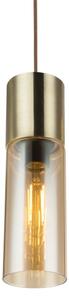 GLOBO 21000HM - Lustr na lanku ANNIKA 1xE27/25W/230V pr. 10,5 cm mosaz