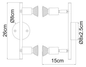 GLOBO 57381-2L - LED Bodové svítidlo OLANA 2xGU10/3W/230V