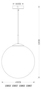 GLOBO 15857 - Lustr na lanku VARUS 1xE27/40W/230V