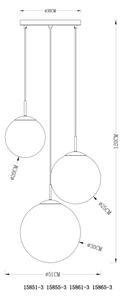 Globo 15865-3 - Lustr na lanku VARUS 3xE27/40W/230V