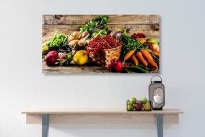 Obraz čerstvé ovoce a zelenina - 100x50 cm