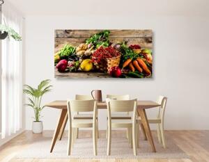 Obraz čerstvé ovoce a zelenina - 100x50 cm
