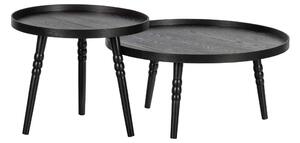 Černý Konferenční stolek Ponto Ø55 45 × 55 × 55 cm WOOOD