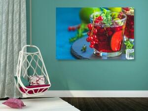 Obraz červený koktejl - 90x60 cm