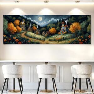 Obraz na plátně - Za hlubokým lesem v Moonhills FeelHappy.cz Velikost obrazu: 60 x 20 cm