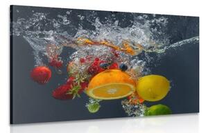 Obraz ovoce ve vodě - 120x80 cm