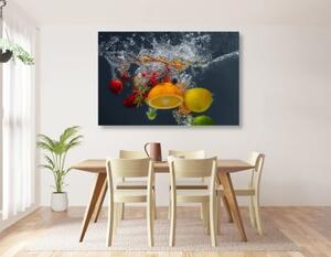 Obraz ovoce ve vodě - 60x40 cm