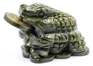 Třínohá žába - nefritová soška - feng shui malá