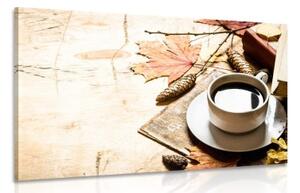 Obraz podzimní šálek kávy - 90x60 cm