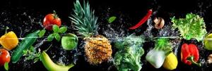 Obraz organické ovoce a zelenina - 120x40 cm