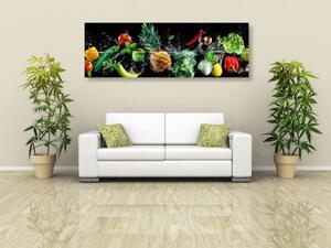 Obraz organické ovoce a zelenina - 120x40 cm
