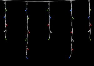 Vnitřní LED vánoční závěs - různobarevná, 8 programů, 3m, 100 LED, propojovatelný