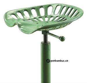 Zelená Retro barová židle TRAKTOR SPECIAL litina