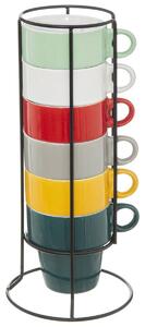 DekorStyle Sada 6 šálků Colorama 260 ml barevná
