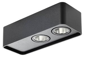 Redo Stropní LED svítidlo YUKI, 10W, š. 180 mm, 36° optic Barva: Černá, Teplota světla: 3000K - teplá bílá