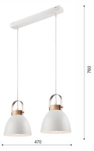Lustr na lanku DANIELLE 2xE27/60W/230V