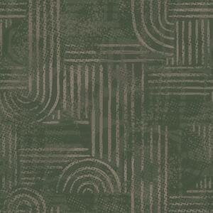 Tapety Geometrický vzor s oblouky v zelené paletě, Tapety abstraktní, a00697 : uwalls.cz