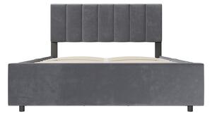 Čalouněná postel Soria se zásuvkami 140 x 200 šedá