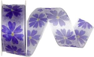 Stuha organzová SUMMER DREAM BLUE modrá 25mm x 2,5m (8,80 Kč/m)