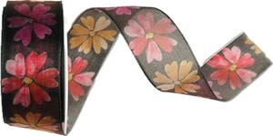 Stuha organzová SUMMER DREAM BLACK černá 25 mm x 2,5 m (8,80 Kč/m)