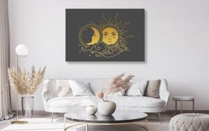 Obraz harmonie slunce a měsíce - 60x40 cm