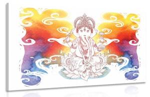 Obraz hinduistický Ganéša - 90x60 cm