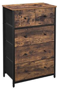 KOMODA, černá, tmavě hnědá, 56/93/30 cm - Široké komody, Online Only