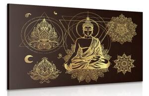 Obraz zlatý Budha - 90x60 cm