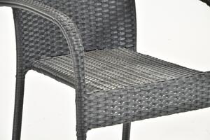 Jídelní set ELCHE antracit + 4x židle MADRID antracit IWH-10150031
