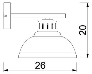 Nástěnná lampa SVEN 1xE27/15W/230V černá/zlatá
