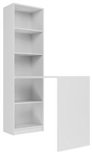 TP Living Psací stůl s regálem Velu levý/pravý bílý
