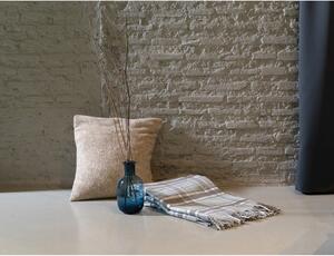 Světle šedý kostkovaný pléd s podílem bavlny Euromant Texas, 140 x 180 cm