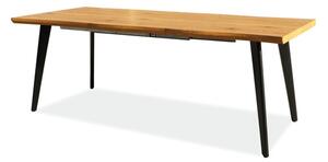 Jídelní stůl FRISNU dub/černá, šířka 150 cm
