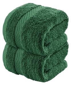LIVARNO HOME Froté ručník pro hosty, 30 x 50 cm, 2 kusy (tmavě zelená) (100343811002)