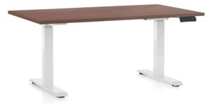 Výškově nastavitelný stůl OfficeTech C, 120 x 80 cm - bílá podnož Barva: Dub