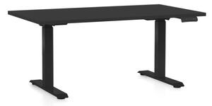 Výškově nastavitelný stůl OfficeTech C, 120 x 80 cm - černá podnož Barva: Buk
