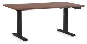 Výškově nastavitelný stůl OfficeTech C, 120 x 80 cm - černá podnož Barva: Dub
